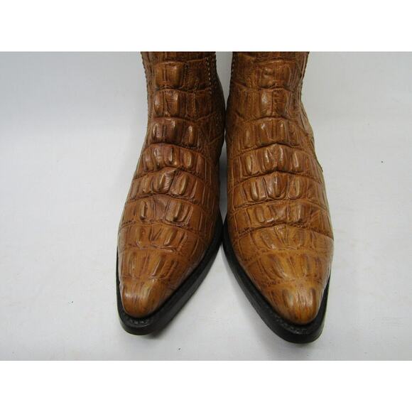 El General Mens 8 M Brown Alligator Leather Chelsea Ankle Cowboy 7\